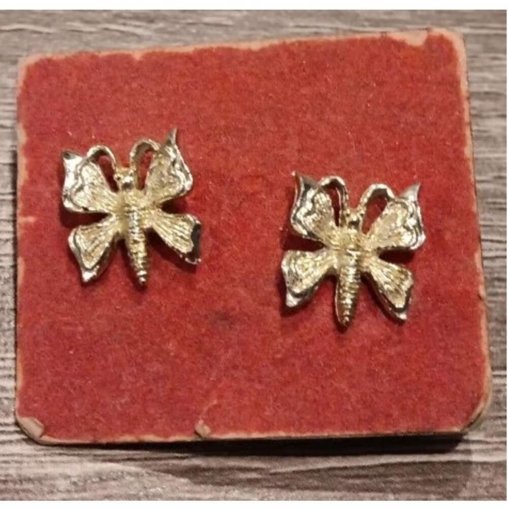 Gold NEMO Butterfly Stud Earrings